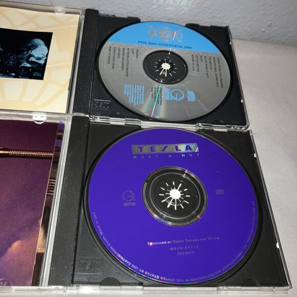 Cd Used Tesla Five 5 Man Acoustical Jam Live Recording / Bust A Nut Album Record - Picture 4 of 4